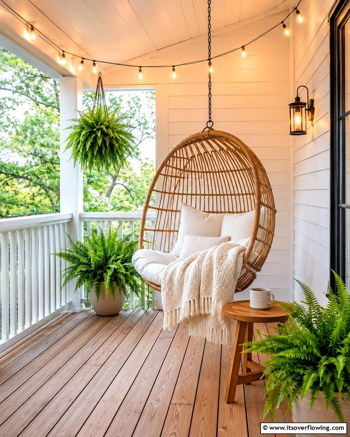 Cozy Outdoor Reading Nook - 25 Side Porch Ideas to Enhance Your Outdoor Living Space