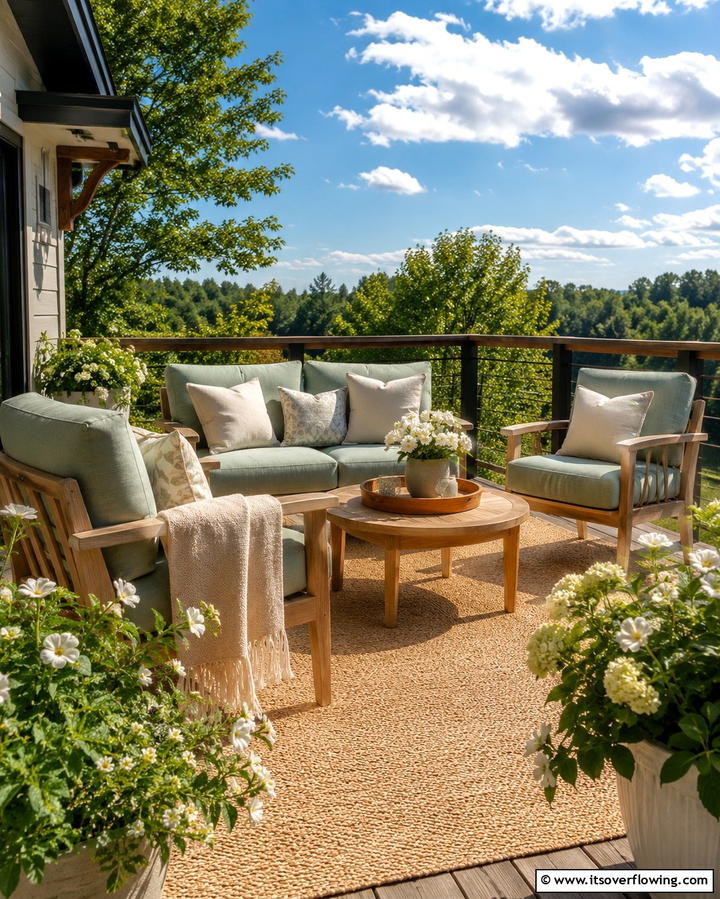 Cozy Outdoor Seating Nook - 25 Balcony Deck Ideas- Transform Your Outdoor Space