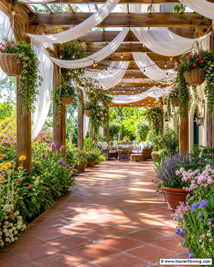 Cozy Pergola Covered Walk - 30 Covered Walkway Ideas for All-Weather Charm