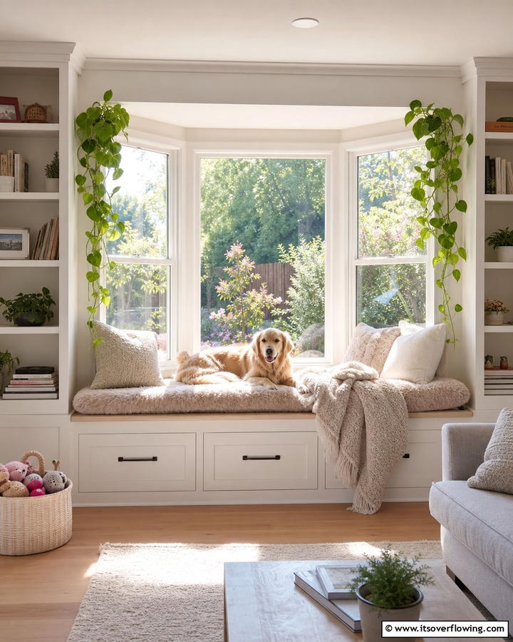 Cozy Pet Retreat - 20 Garden Window Ideas to Brighten Your Indoor Space