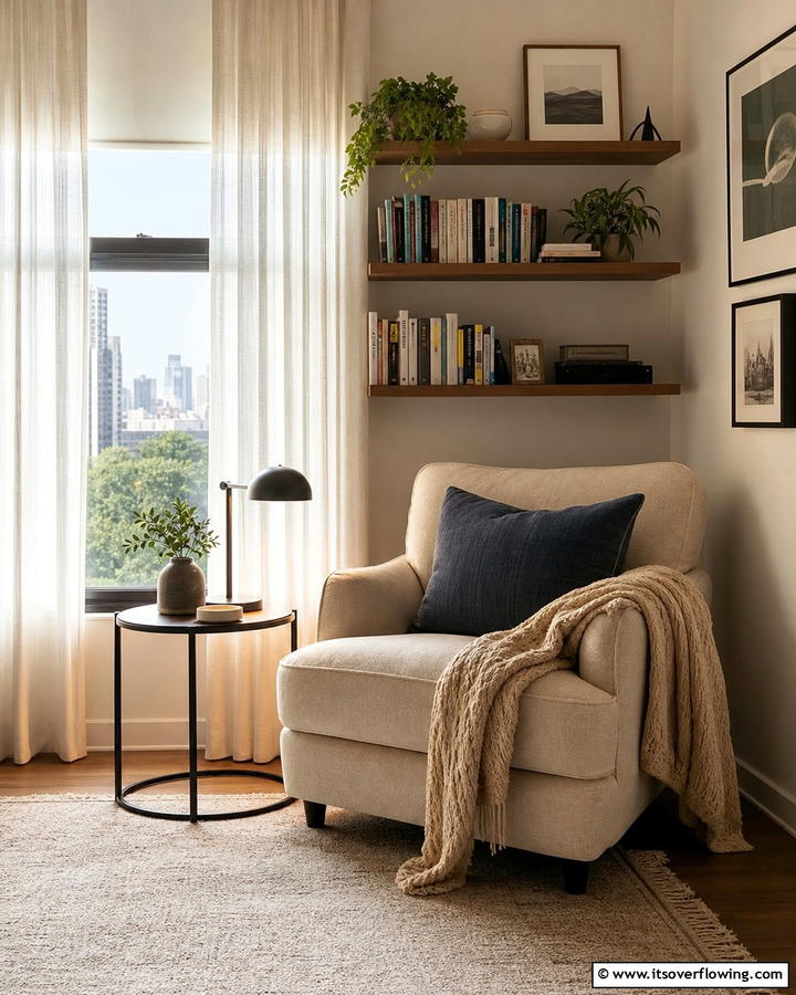 Cozy Reading Corners - 21 Small Apartment Living Room Ideas for Compact Spaces