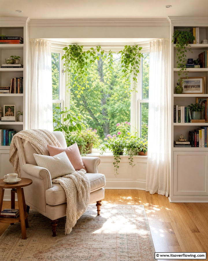 Cozy Reading Nook - 20 Garden Window Ideas to Brighten Your Indoor Space