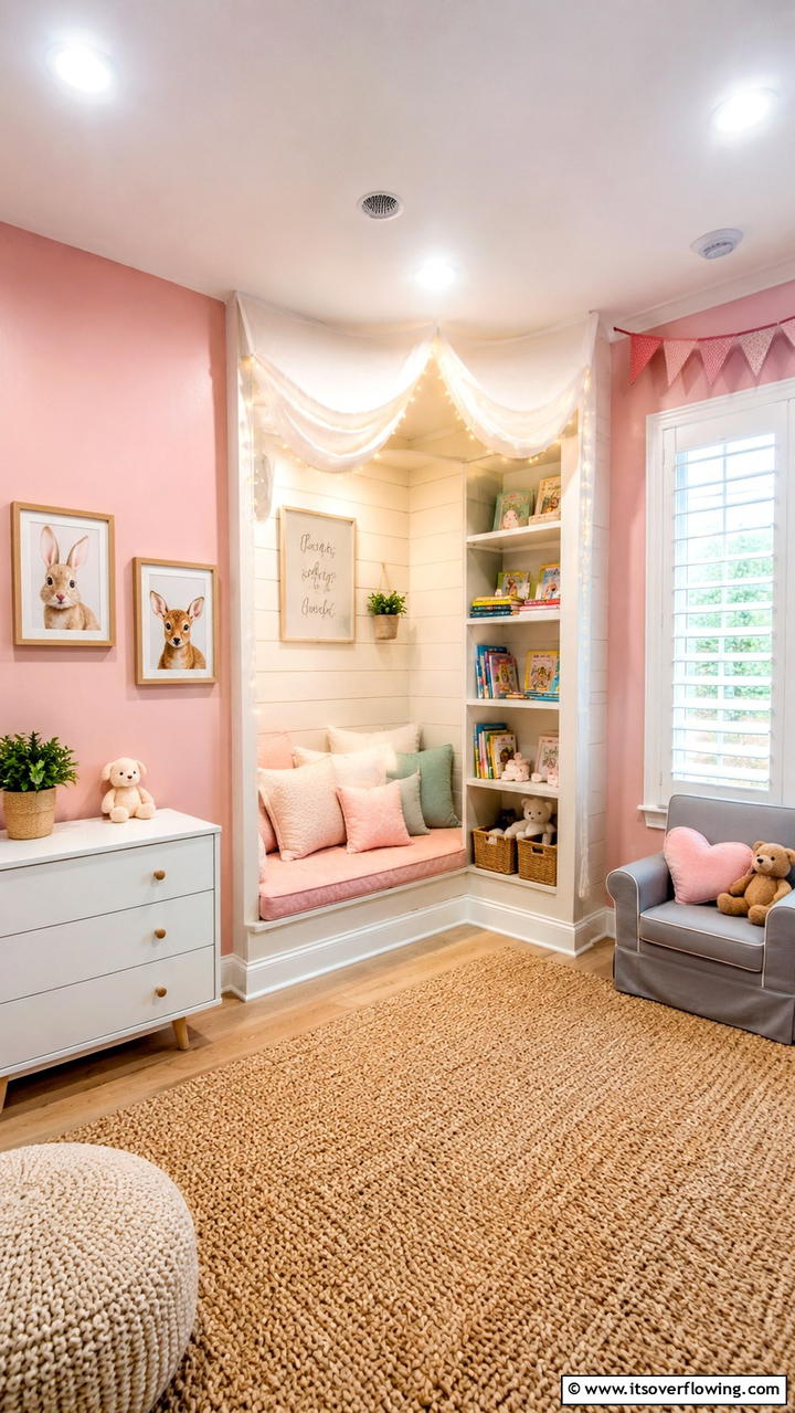 Cozy Reading Nook - 21 Safe and Fun Toddler Room Ideas for Playful Environments