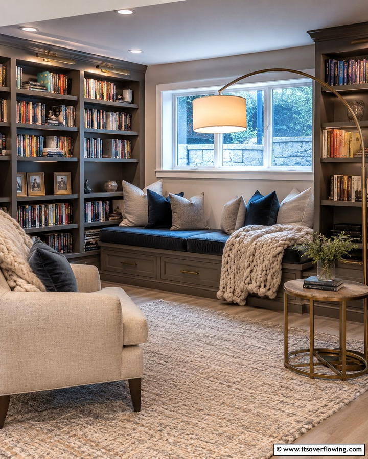 Cozy Reading Nook - 25 Basement Decorating Ideas to Transform Your Space