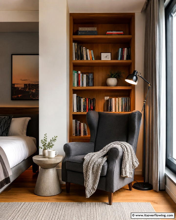 Cozy Reading Nook - 30 Bachelor Room Ideas for Modern Masculine Spaces