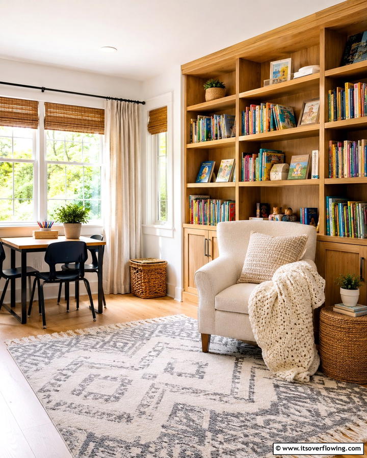 Cozy Reading Nook - 30 Homeschool Room Ideas- Functional Learning Spaces at Home