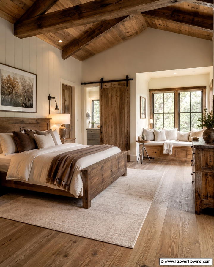 Cozy Reading Nooks with Rustic Charm - 25 Rustic Barndominium Interior Design Ideas