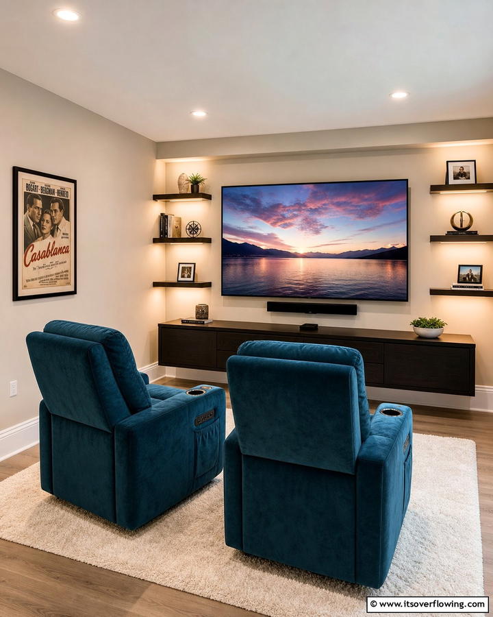 Cozy Recliners for Ultimate Comfort - 20 Small Media Room Ideas for Cozy Entertainment