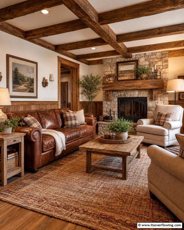 Cozy Rustic Charm - 21 Aesthetic Living Room Ideas for a Stylish & Cozy Retreat