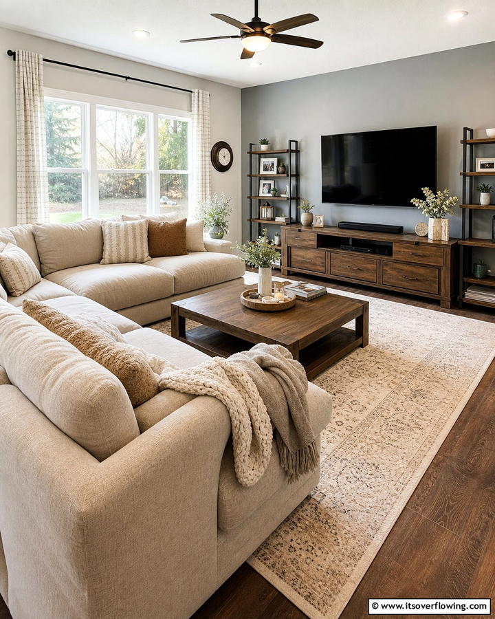Cozy Sectional Comfort - 21 Living Room Couch Ideas for Comfortable Entertaining