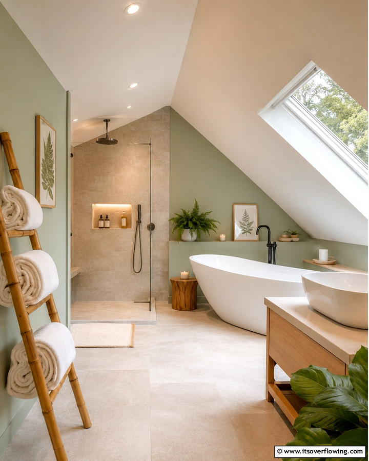 Cozy Spa Retreat - 30 Attic Bathroom Ideas for Space-Saving Luxury
