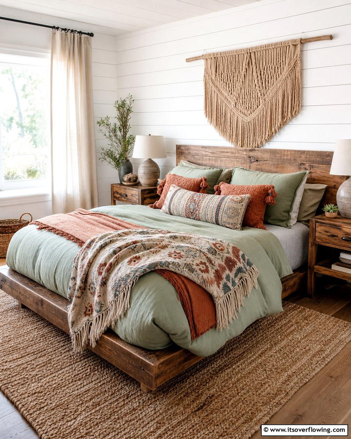 Cozy Textiles with Earthy Patterns - 21 Rustic Decor Ideas for Cozy Farmhouse-Chic Interior Accents