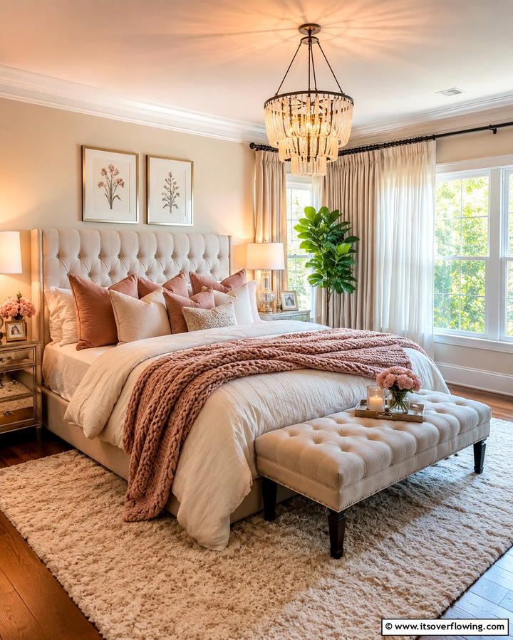 Cozy Textural Layers - 30 Relaxing Bedroom Ideas for a Serene Sleep Sanctuary