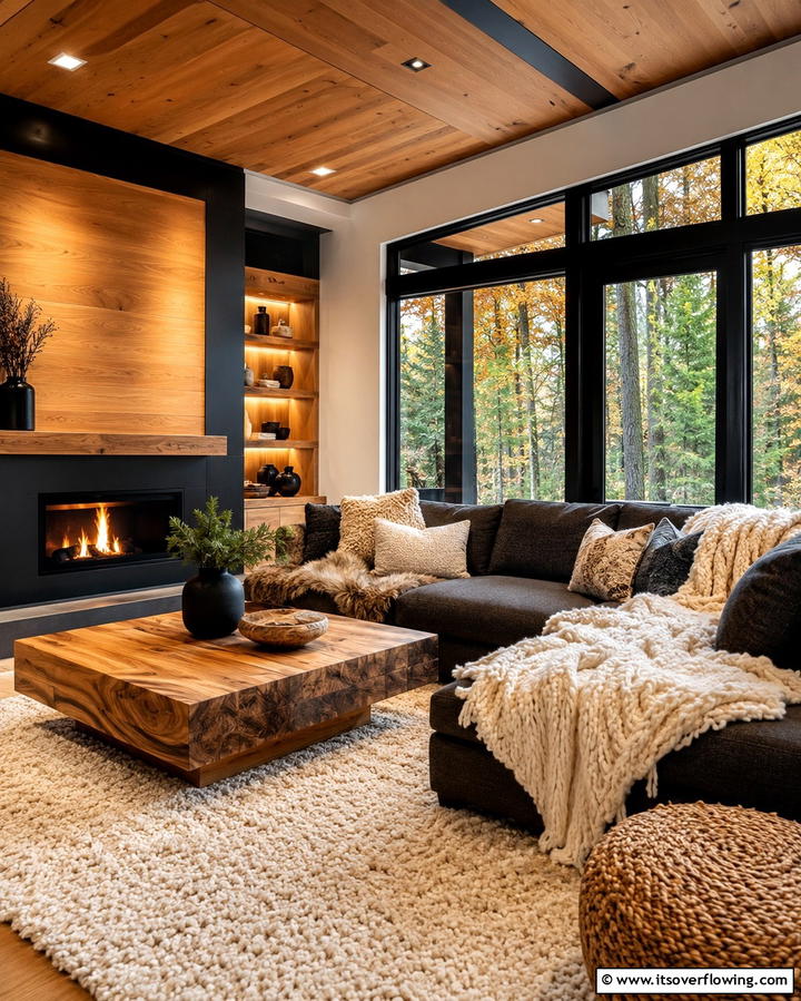 Cozy Textures and Layers - 25 Mens Living Room Ideas for a Masculine Look