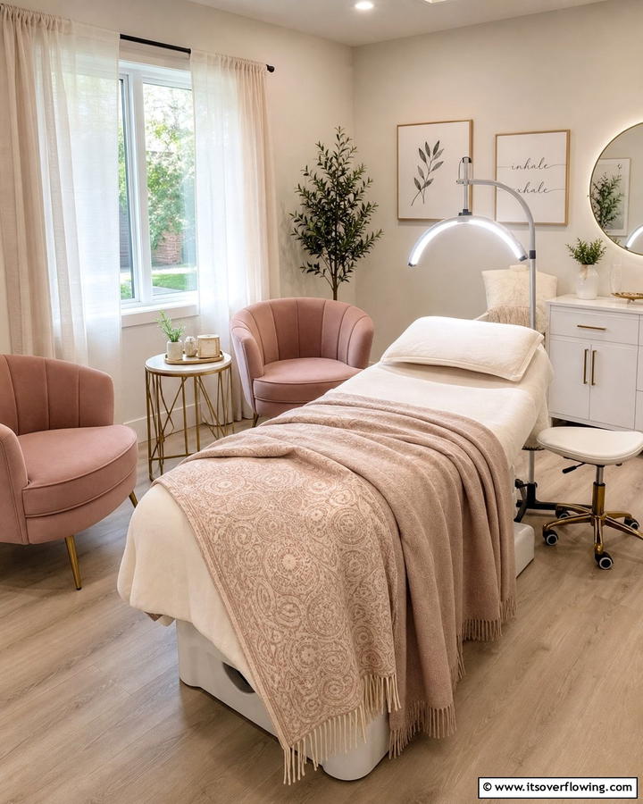Cozy Throw Blankets - 20 Lash Room Ideas for a Stunning Beauty Space
