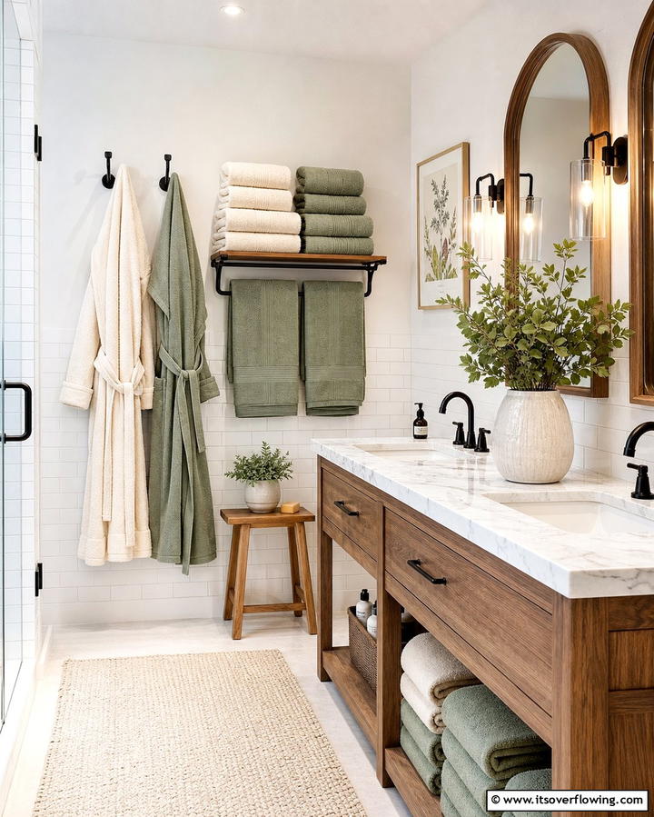 Cozy Towels and Robes - 25 Cozy Bathroom Ideas for a Relaxing Space