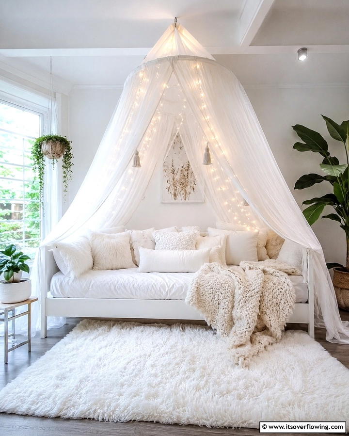 Cozy White Canopy Setup - 25 White Nursery Ideas for a Calming Baby Room