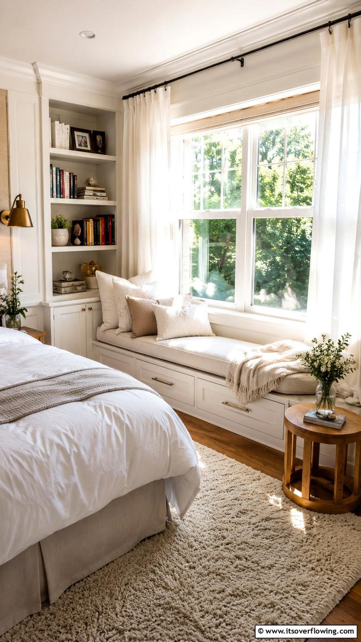 Cozy Window Nook - 30 Bedroom Sitting Area Ideas for Relaxation & Style