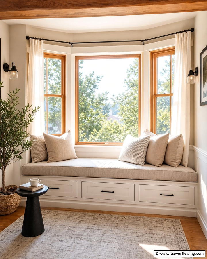 Cozy Window Nook Banquette - 21 Banquette Seating Ideas for Stylish & Functional Dining Spaces