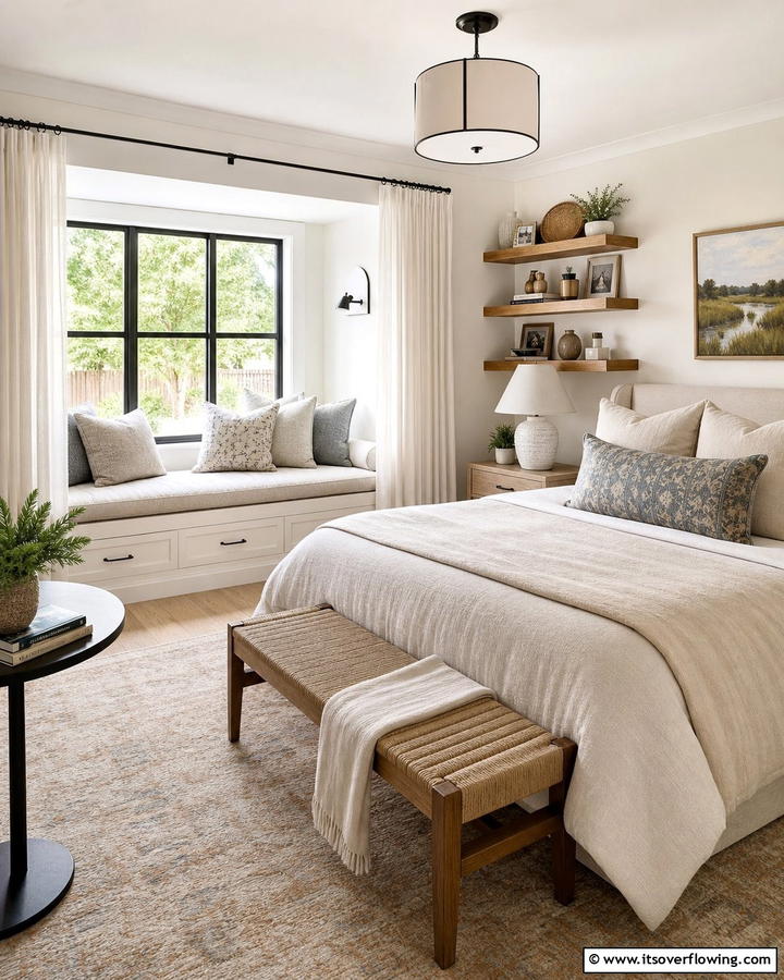 Cozy Window Seat - 21 Cozy Bedroom Ideas for Relaxing Retreats