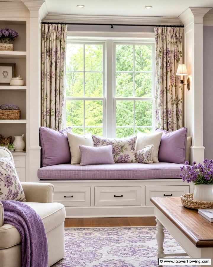 Cozy Window SeatsOne - 25 Cottage Decorating Ideas- Charming & Timeless Designs