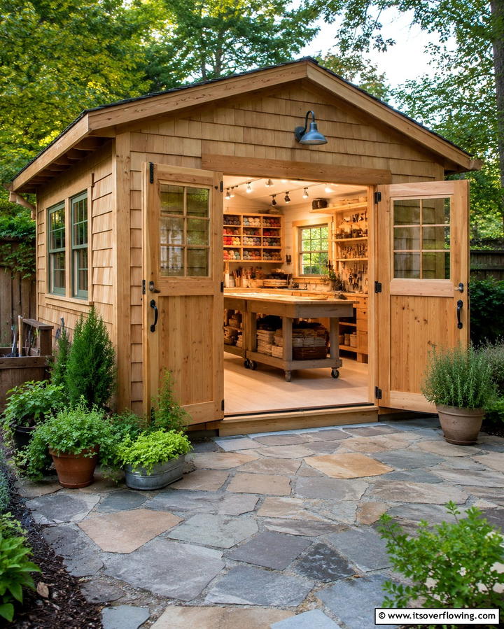 Craft Workshop Shed - 25 Garden Shed Ideas for Functional Outdoor Storage