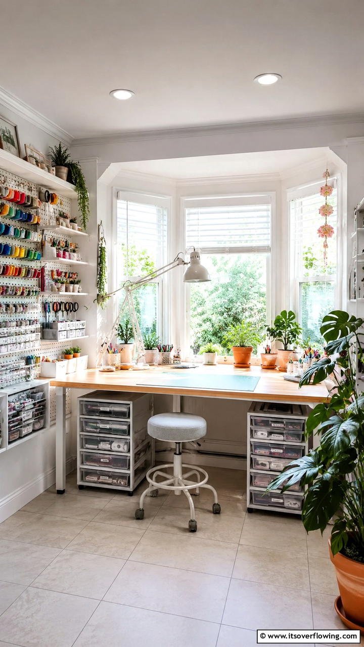Crafting Corner - 30 Bay Window Ideas to Brighten and Expand Your Space