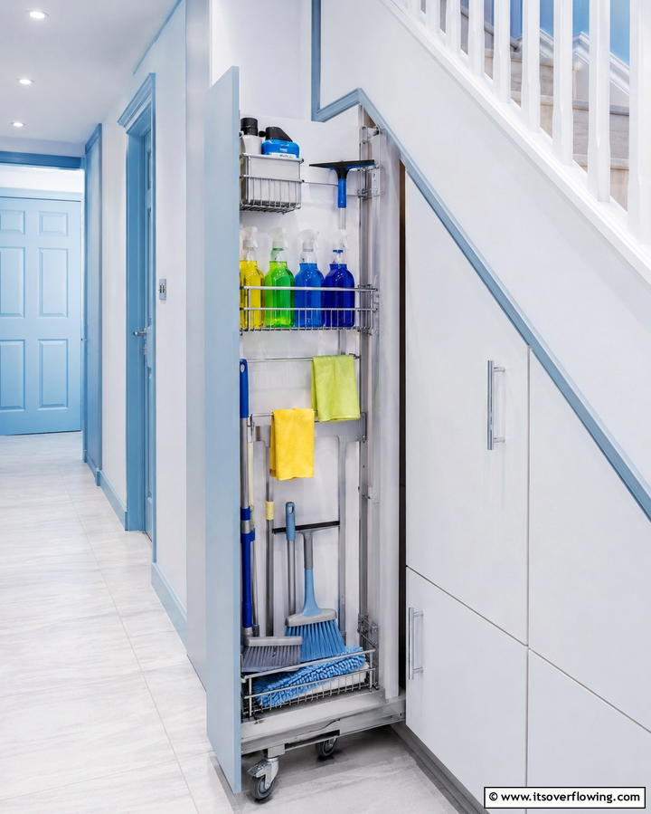 Crafting Station - 25 Under Stair Storage Ideas for Maximizing Space