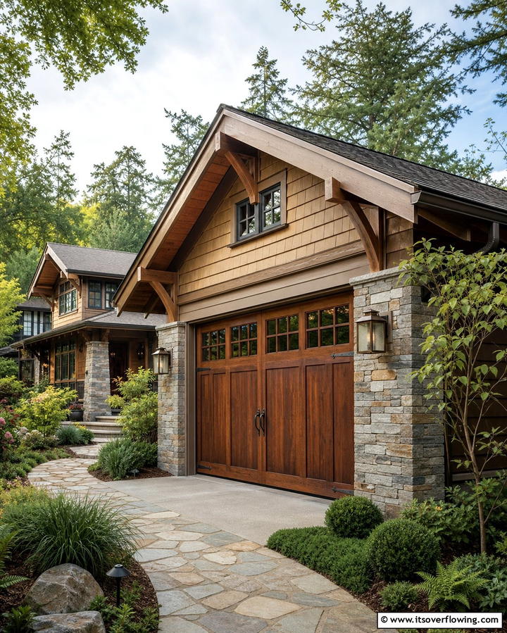 Craftsman Style Garage - 25 Detached Garage Ideas for Extra Storage and Style