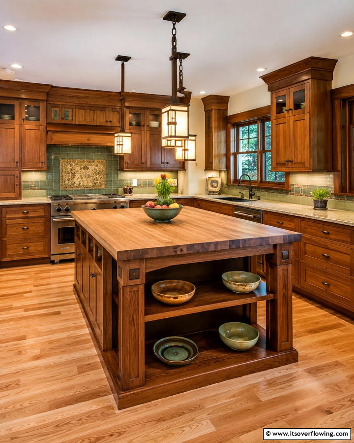 Craftsman Style Islands - 25 Craftsman Kitchen Ideas for a Classic and Timeless Design