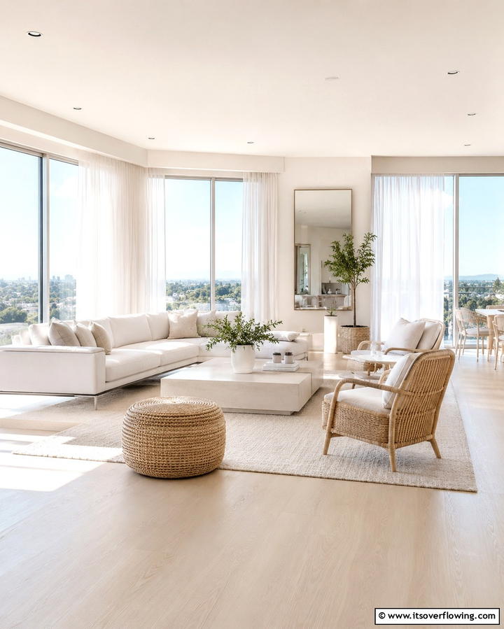 Cream with Natural Light - 25 Cream Living Room Ideas for Elegant Spaces