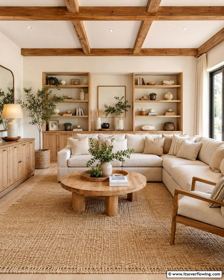 Cream with Statement Lighting - 25 Cream Living Room Ideas for Elegant Spaces