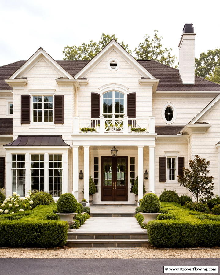 Creamy Off White - 25 Trending House Siding Colors for Curb Appeal