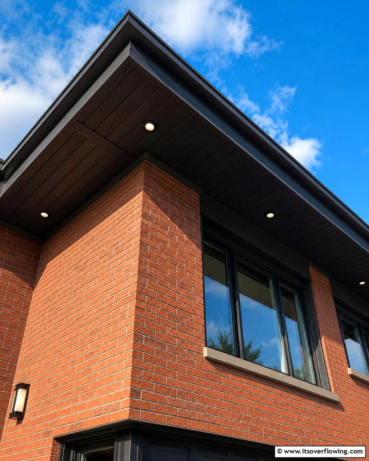 Create Balance with Black Soffits - 25 Red Brick House with Black Trim Design Ideas