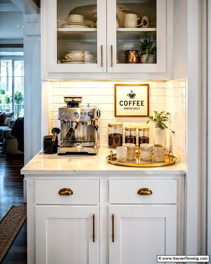 Create a Coffee Station - 25 Housewarming Decoration Ideas to Welcome New Neighbors