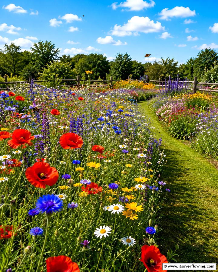 Create a Colorful Wildflower Meadow - 20 Spring Garden Ideas to Refresh Your Outdoor Space