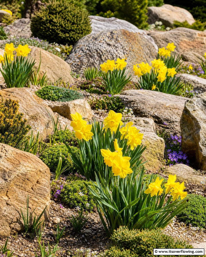 Create a Daffodil Rock Garden - 20 Beautiful Daffodil Garden Ideas for a Spring Bloom