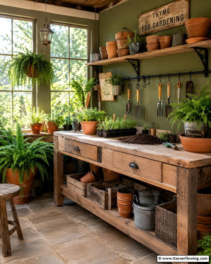 Create a Dedicated Gardening Station - 25 Shed Organization Ideas to Declutter Your Outdoor Space