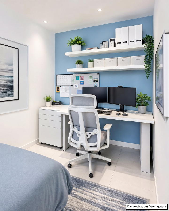 Create a Dedicated Workspace in the Smaller Section - 20 L-shaped Bedroom Layout Ideas for Optimal Space Use