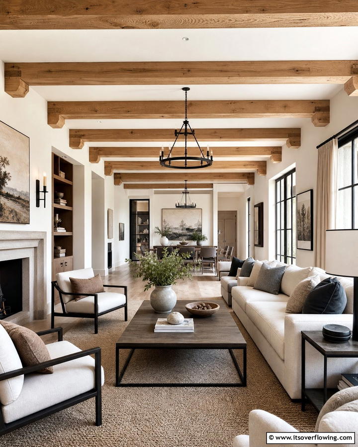 Create a Gallery Wall - 25 Long Living Room Ideas for Spacious Homes