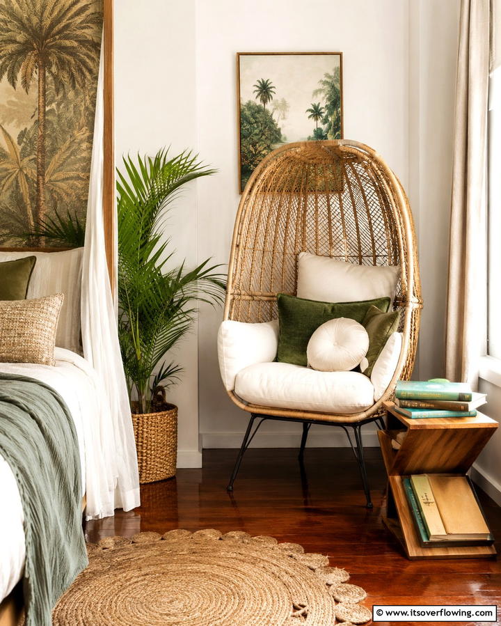 Create a Reading Nook - 25 Tropical Bedroom Ideas for a Relaxing Retreat