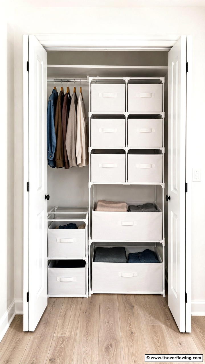 Creating a Foldable Storage Unit for Versatility - 30 Smart Hall Closet Organization Ideas for Maximized Space