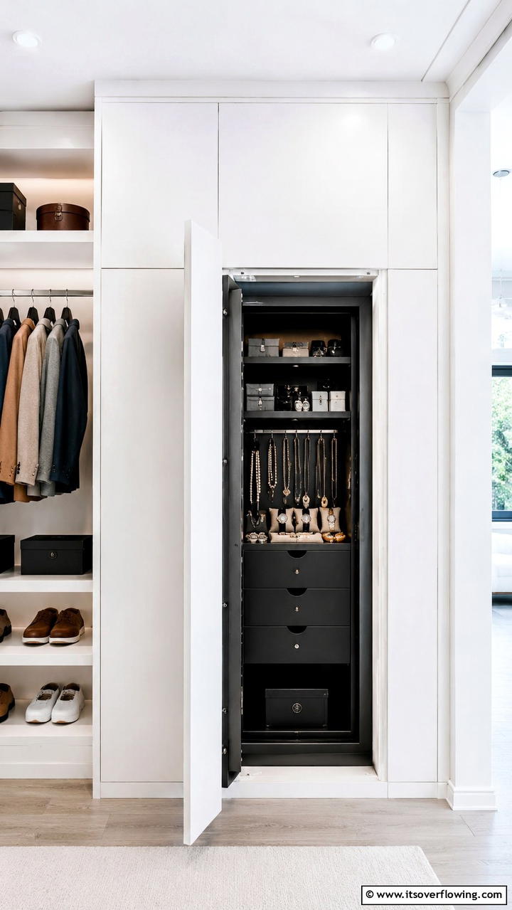 Creating a Hidden Storage Compartment - 30 Smart Hall Closet Organization Ideas for Maximized Space