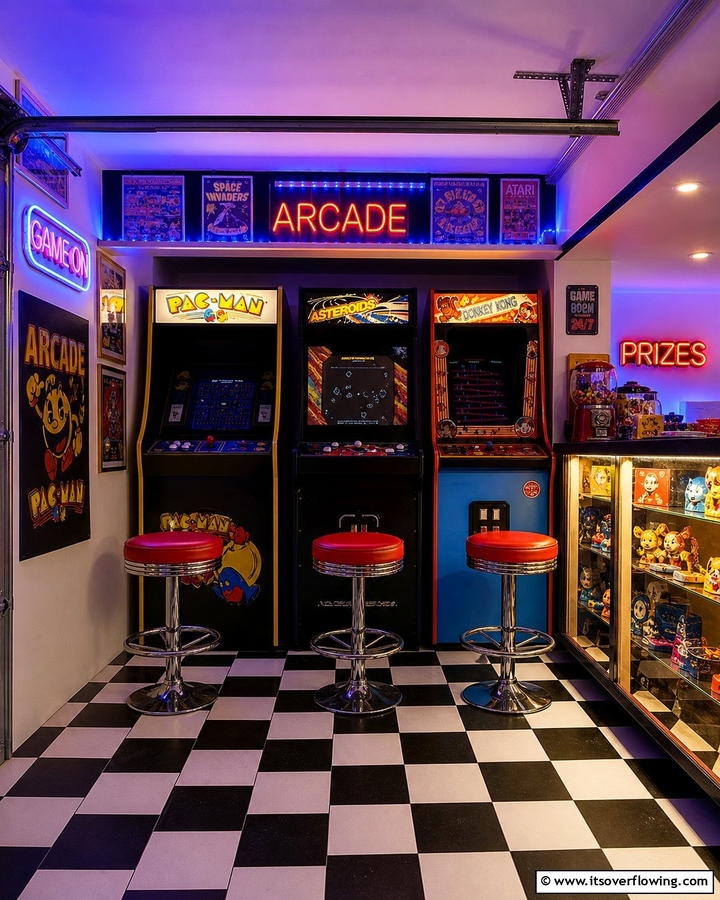 Creating a Mini Arcade Corner - 30 Garage Game Room Ideas for Ultimate Entertainment Zones