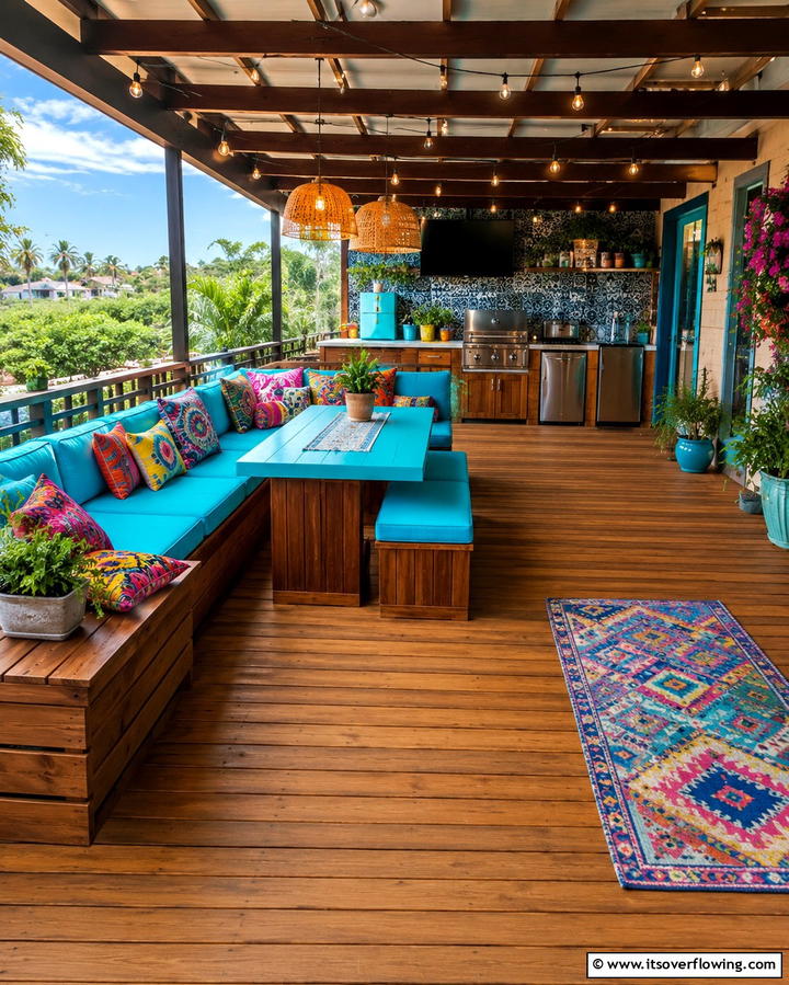 Creating a Multi functional Seating Area - 25 Outdoor Kitchen on Deck Ideas for Seamless Entertaining