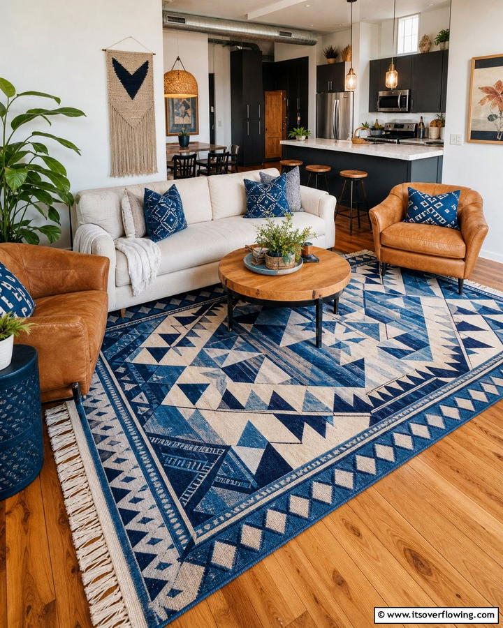 Creative Area Rugs - 21 Small Apartment Decorating Ideas for Stylish Living