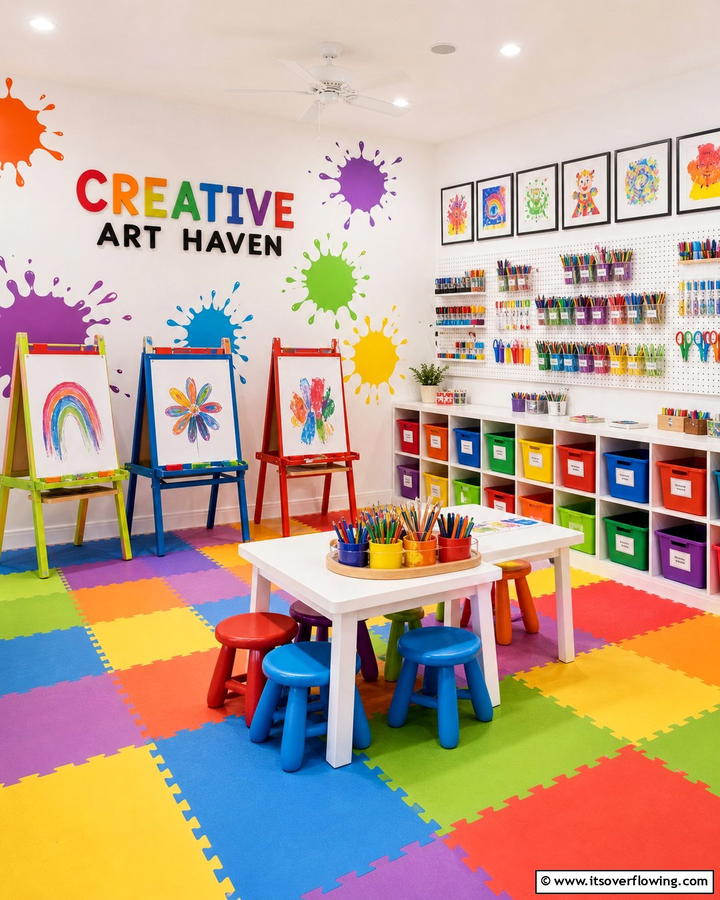 Creative Art Haven - 21 Playroom Ideas for Creative & Organized Kids Spaces