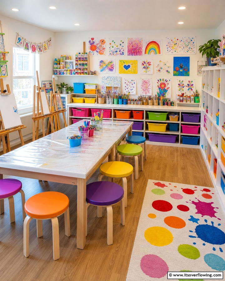 Creative Arts Corner - 21 Kids Room Ideas for Playful and Functional Spaces