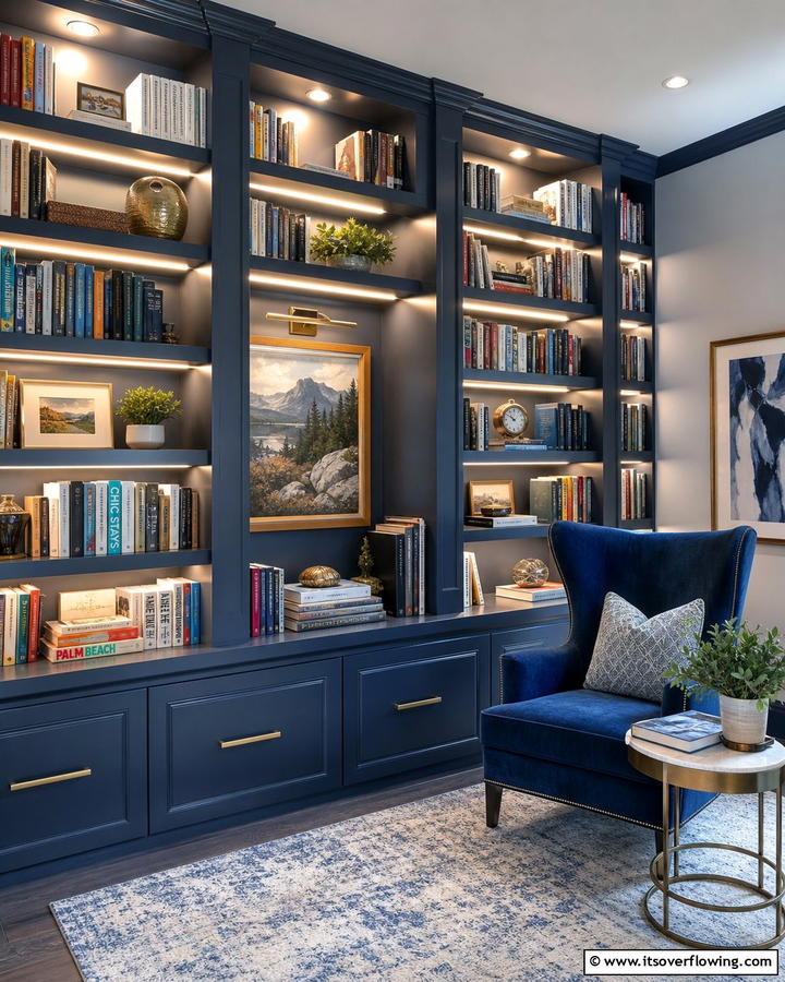 Creative Bookcase Illumination - 21 Shelf Decor Ideas to Organize and Elevate Your Spaces