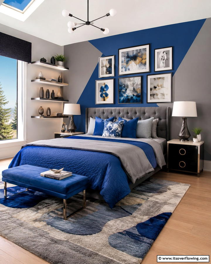 Creative Color Fusion - 30 Calming Blue and Grey Bedroom Ideas for Relaxing Retreats
